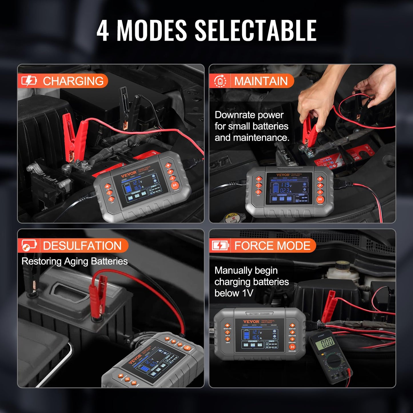 Smart 35A Multi-Voltage Battery Charger ⚡ 6V/12V/24V | Auto Repair & Maintain