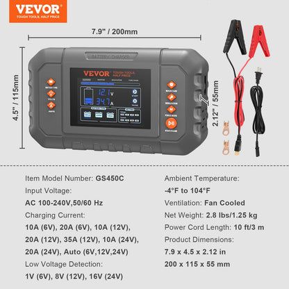 Smart 35A Multi-Voltage Battery Charger ⚡ 6V/12V/24V | Auto Repair & Maintain