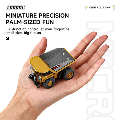 1/64 Mini Forklift Toy,Remote Control Excavator and Dump Truck Full Proportion Toy Set with Lights and Sounds for Adults Kids Boys and Girls RC Construction Vehicles