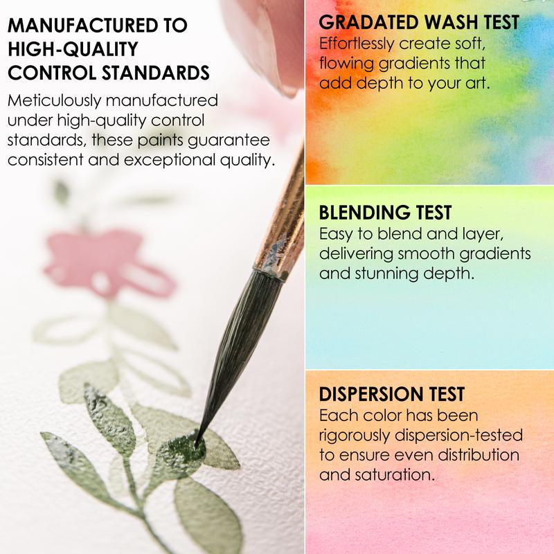 100-Color All-In-One Watercolor Set | Artist-Grade Pigments & Portable Art Kit