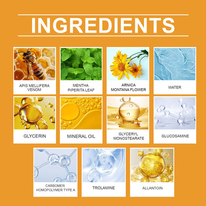 Houkea Bee Venom Joint Relief Cream - Daily Nourishment for Joints and Skin (Topical Application)