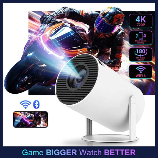 Mini 4K Decoding Projector with WiFi 6 & Bluetooth, Portable Home Theater