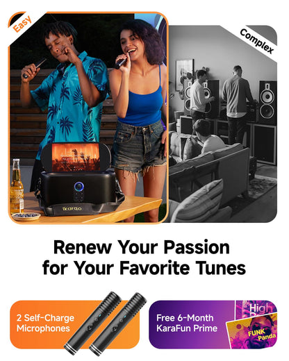 13.3" All-in-One Karaoke Machine 🎤 460W | Dual Wireless Mics | Big Screen Party System