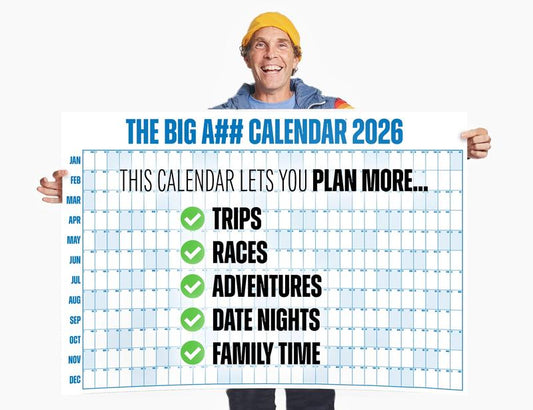The Big A## Calendar 2026 - Design Your Amazing 2026! - 365-Day Year-at-a-Glance Wall Calendar with Dry-Erase Material & Custom Labels