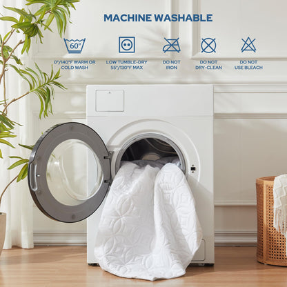 Waterproof Mattress Protector 🛌 Soft, Breathable & Noise-Free | Deep Pocket 18" Fit | Premium Coin-Quilt Design