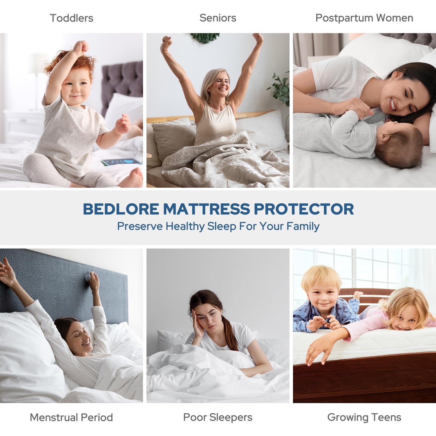 Waterproof Mattress Protector 🛌 Soft, Breathable & Noise-Free | Deep Pocket 18" Fit | Premium Coin-Quilt Design