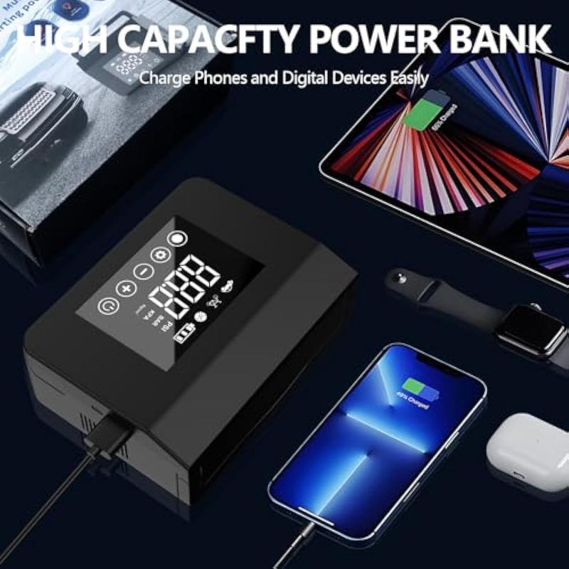 🚗 4000A Jump Starter with Smart Air Compressor – 150 PSI | 4-in-1 Power Bank | Emergency Car Booster